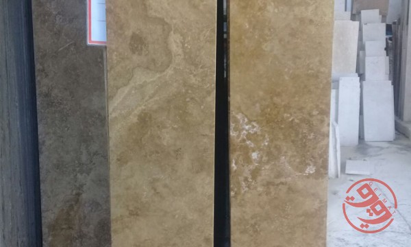 قیمت سنگ تراورتن شکلاتی بی‌موج یزد درجه 1